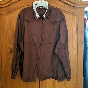 Vintage 80's Women's Long Sleeve Blouse